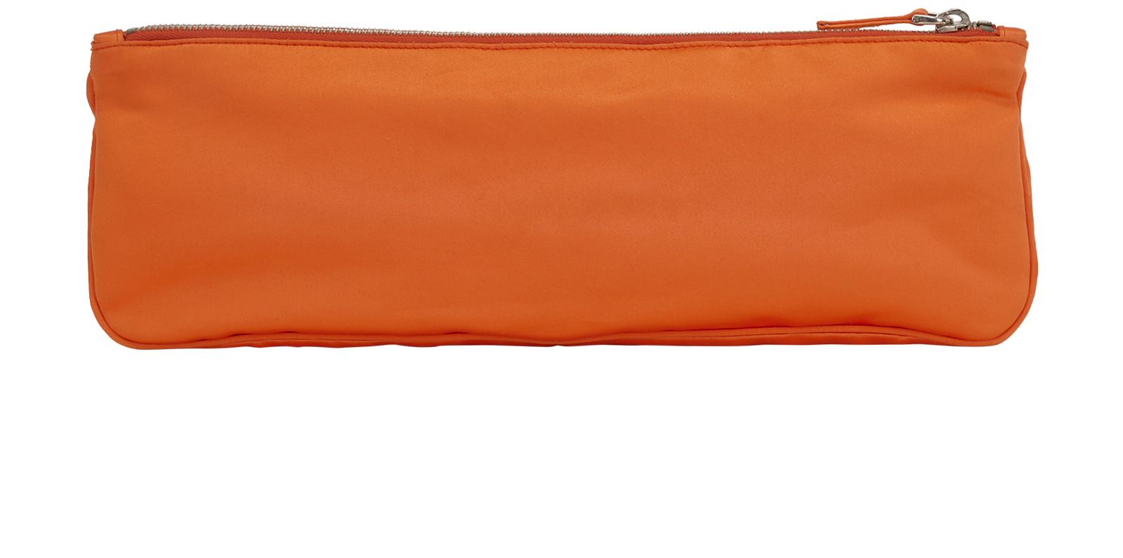 Prada Logo-Plaque Long Zip Clutch, &pound;180, Accessories, Orange, Nylon, Back view